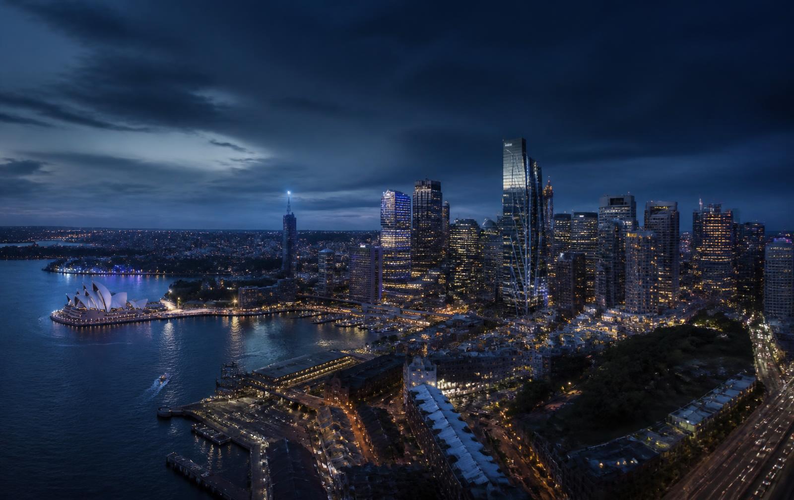 Sydney skyline at dusk